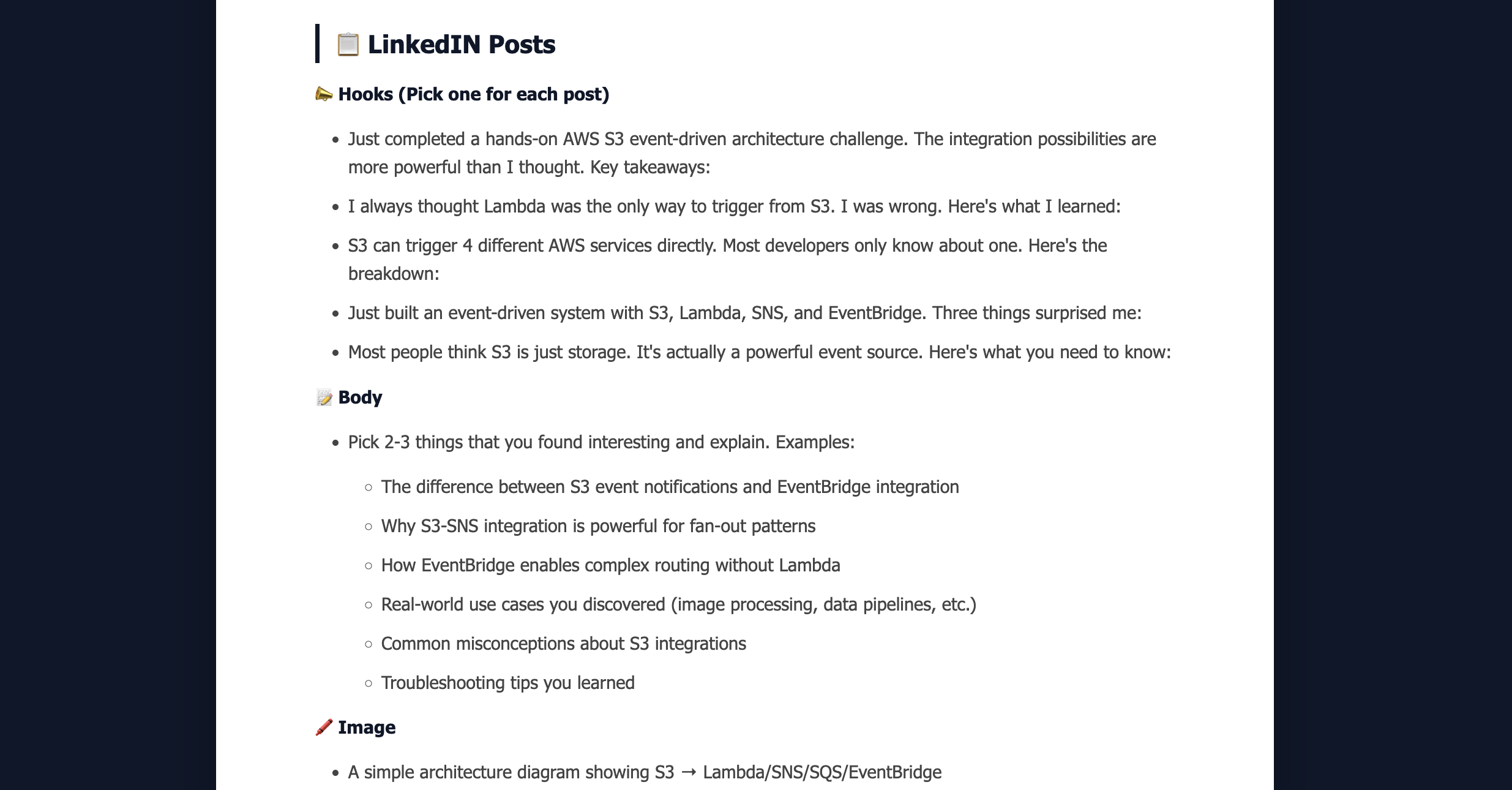 Challenge provisioning details